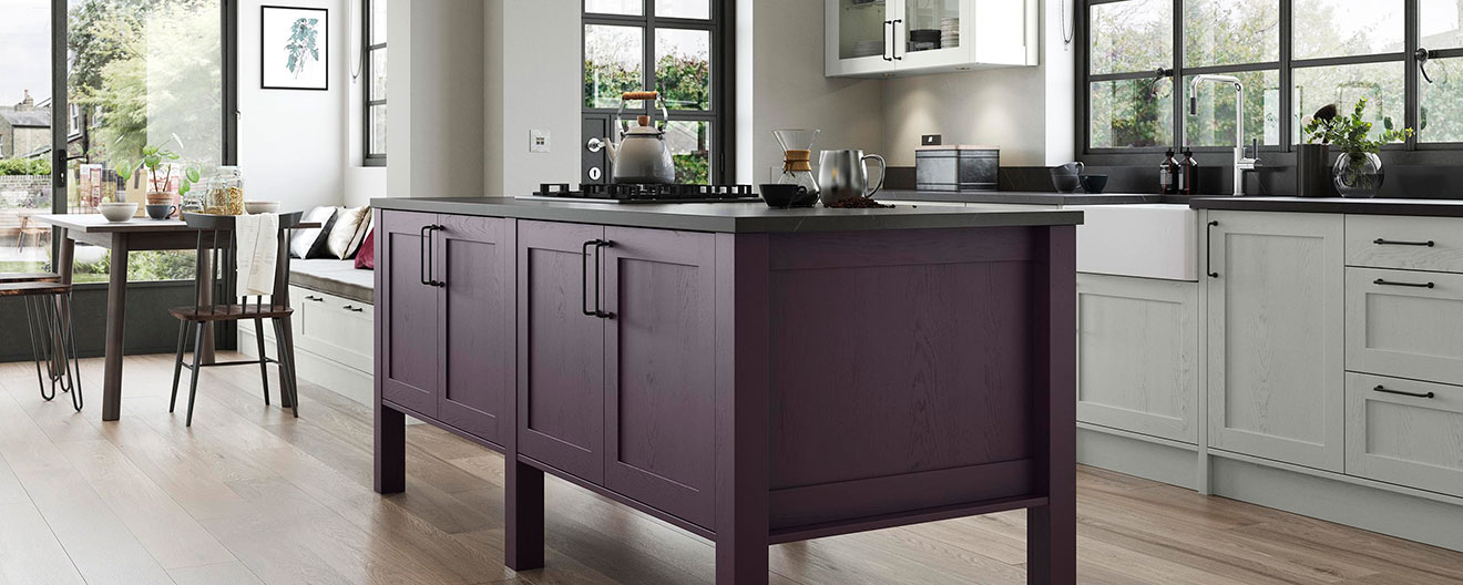 Aldana Deep Heather and Light Grey Kitchen