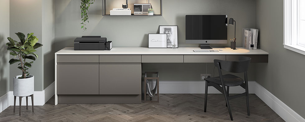 Strada Matte Lava and Tavola Carbon  Home Office Furniture