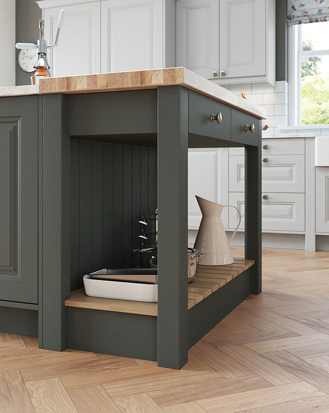 Jefferson Gun Metal Grey and Light Grey Kitchen