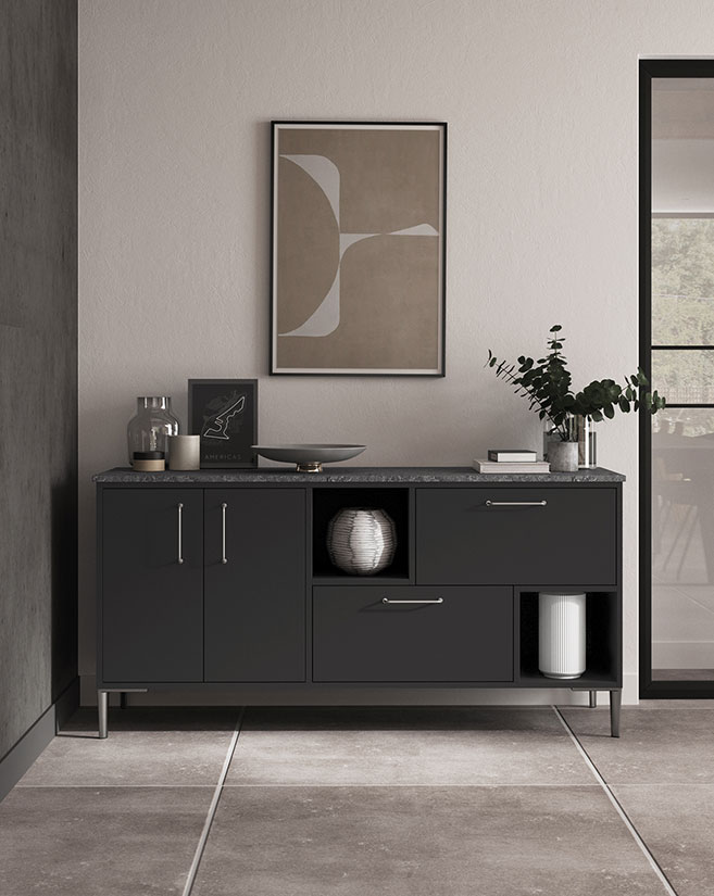 Zola Matte Graphite Living Room Furniture