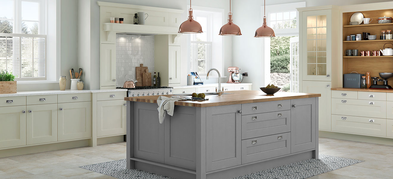 Wakefield Mussel and Dust Grey Kitchen