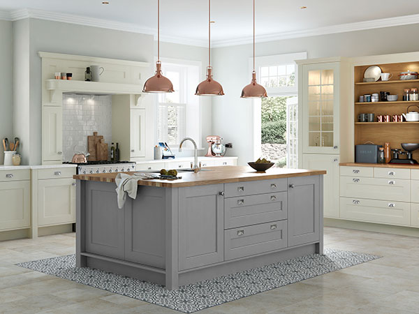 Wakefield Mussel and Dust Grey Kitchen